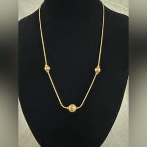 Elegant Gold Bead Necklace - Women's Jewelry